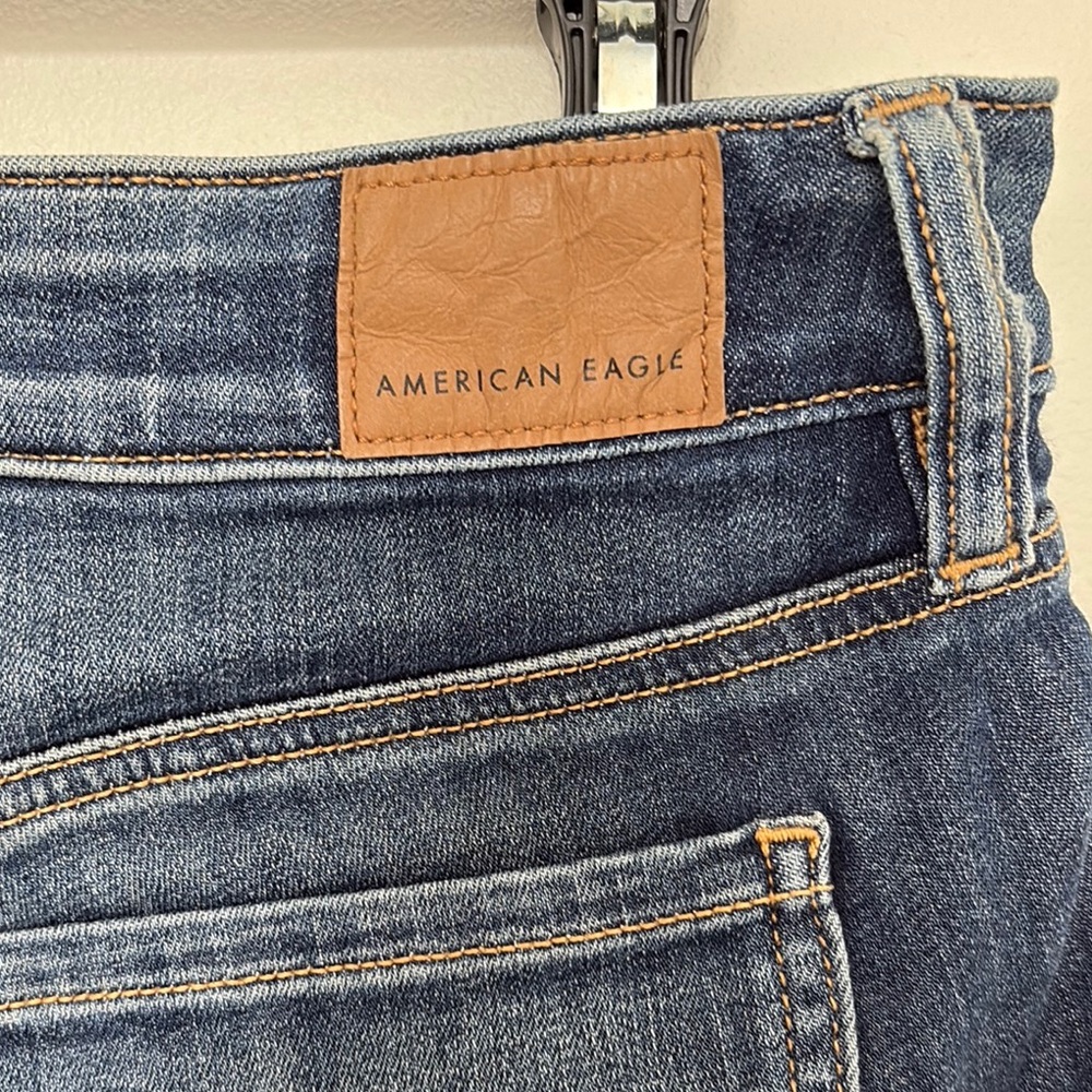 American Eagle Blue Skinny Ripped Jeans - Picture 4 of 4